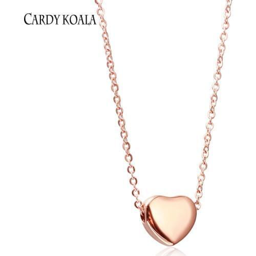 Women Heart Necklace Pendant High quality stainless steel silver / gold / rose gold necklace pendant fashion women jewelry