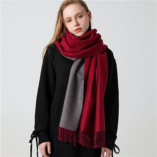 Winter Cashmere Scarf Women Thick Warm Shawls Wraps Lady Solid Scarves Fashion Tassels Pashmina Blanket Quality Foulard 2020 New