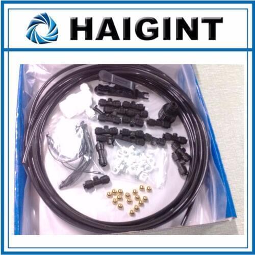 0049 DIY 12m black cheaper CE portable low pressure mist cooling system for garden