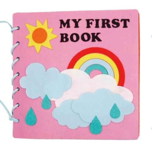 1PC Pink Mom Handmade My First Book Kids Early Learning Education Quiet Book Felt Material DIY Study Manual Intelligence Books