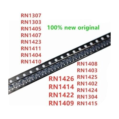 10PCS RN1307 RN1303 RN1405 RN1407 RN1423 RN1411 RN1404 RN1410 RN1408 RN1403 RN1425 RN1402 RN1424 RN1304 RN1415 SOT-23