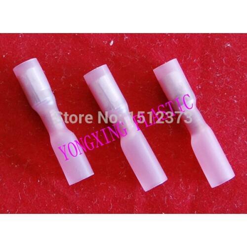 15PCS FRD1-156 Heat shrinkable bullet Female insulating Terminal red color 22-16AWG(0.5-1.5)Square cable