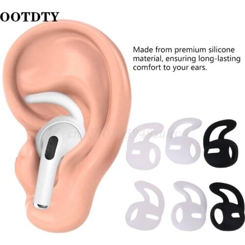3 Pairs Ear Hooks for Air Pods Pro Anti-Slip Earbuds Covers Tips earphones silicone ear caps Accessories for Apple Air Pods Pro