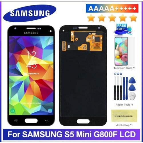 4.5'' Super Amoled S5 Mini G800 LCD For Samsung Galaxy S5 Mini G800 G800F G800H Lcd Display Touch Screen Digitiser Assembly