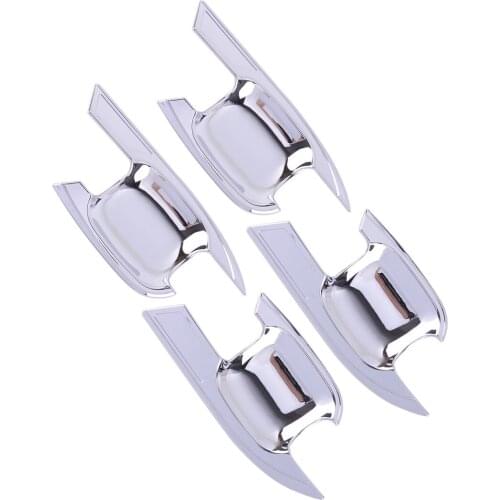 4Pcs/Set Car Door Bowl Cover Handle Chrome Cup Trim ABS Silver Fit For Ford Explorer 2020 2021