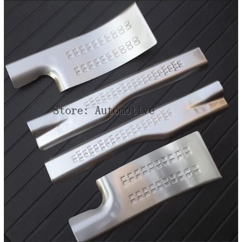 For Mitsubishi Outlander 2013 2014 2015 2016 2017 Inner Inside Door Sill Panel Scuff Plate Kick Step Trim Cover Protector 4pcs