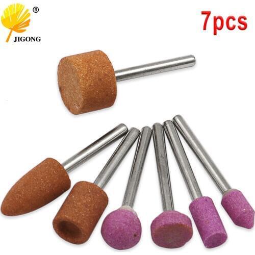 7pcs Quartz Scrub Stone Nail Art Drill Bit Set Bit Replacement 3/32 Grinding Sanding Head Bits Manicure Tools Pedicure Kit