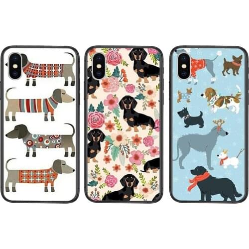 Dachshund Puzzle Black Cell Cover Luxury Shell Art Prime Cute For Huawei P50 P40 P30 P20 P10 Lite E Plus Pro P Smart Z 2019