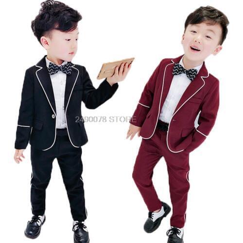 Flower Boys Suits for Weddings Costume Enfant Garcon Mariage Boys Blazer Jogging Garcon Kids Graduation Ceremony Suits