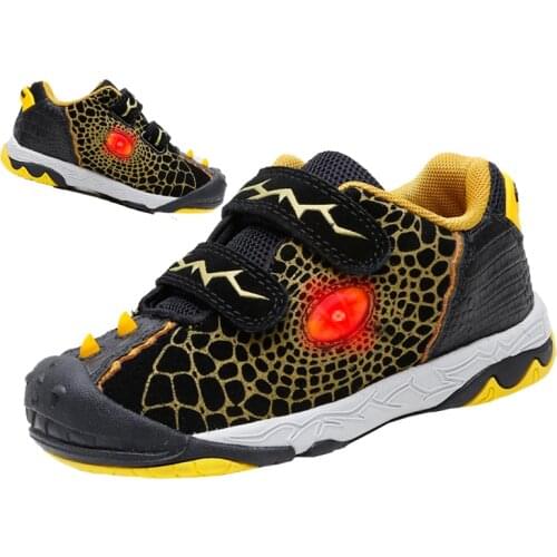 Dinoskulls Kids Shoes Boys Chunky Sneakers Kids Glowing Sneakers Children Dinosaur LED Shoes Luminous Sneakers Boys Trainers