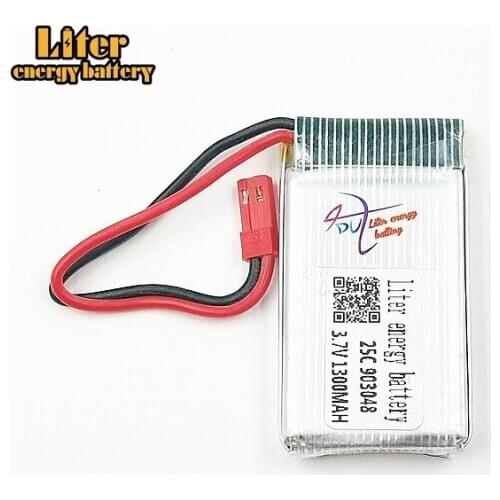 3.7V 1300mAh lithium polymer battery Flygt special Lipo battery 903048 15C JST plug