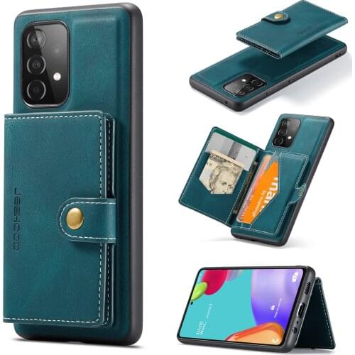 Magnetic Case For Samsung Galaxy A52 A72 5G S21 Ultra Plus Leather Wallet Card Solt Bag Case For Samsung S21+ Ultra A52 A72 5G