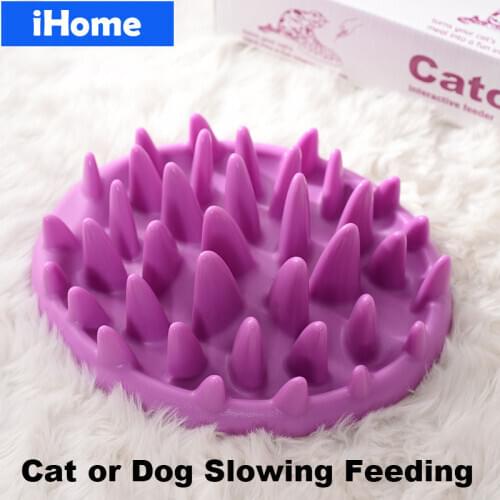Fat Cat or Dogs Slow Feeding Dish Help Digest Reduce Pets Weight Feed Interactive Game Feeder Health Meal Anti-vomiting Bowls