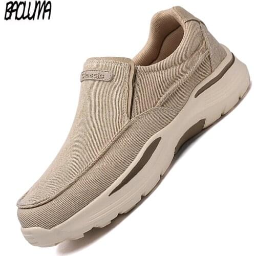 Mens Casual Shoes Canvas Breathable Loafers Men Platform Male Comfortable Outdoor Walking Shoes Classic Loafers Men Sneakers