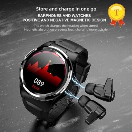 Newest TWS Smart Bluetooth Headset Fitness Bracelet Heart Rate blood pressure Monitor body temperature Smart Sports Bracelet