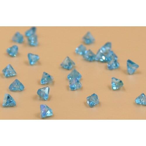 Wholesale 6mm 100pcs Triangle Austria Crystal Beads For Jewelry Making DIY Handmade Bracelet