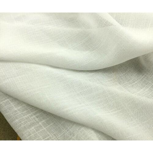 2 meters 150cm 59.05" width ivory linen yarns fabric robe dress skirt shirt materials MM288