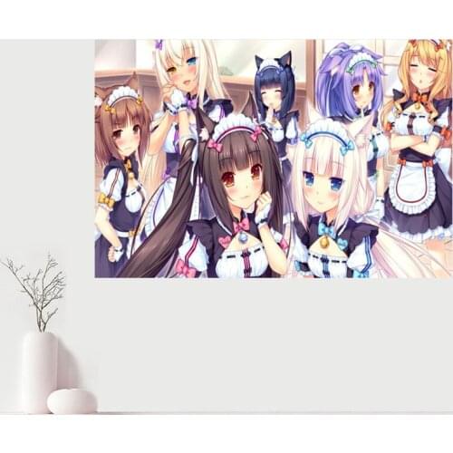 Custom NEKOPARA Canvas Painting Home Room Wall Decoration Canvas Posters And Decoration Pictures