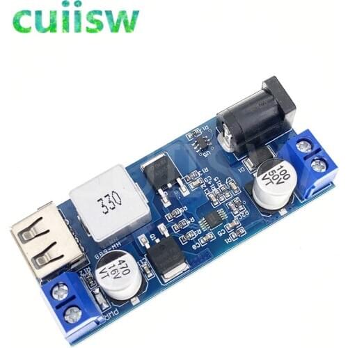 10PCS DC-DC 24V/12V To 5V 5A Step Down Power Supply Buck Converter Replace LM2596S Adjustable USB Step-down Charging Module