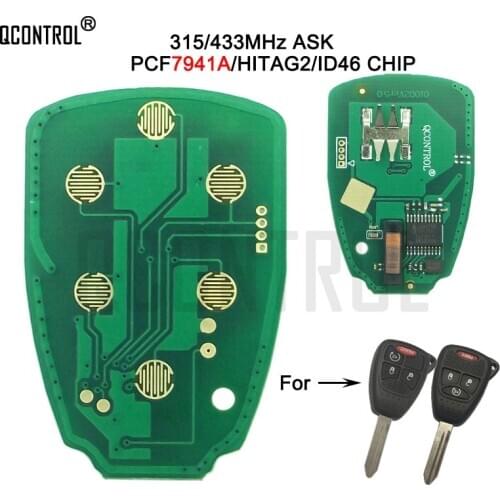 QCONTROL Car Remote Control Key Circuit Board for Chrysler/JEEP/DODGE Liberty Wrangler Commander Patriot Compass Grand Cherokee