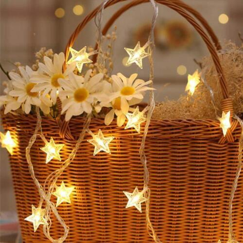 Christmas Garland USB Curtain Star LED String Light Fairy Icicle 2.5M For Wedding Party Window Outdoor Decoration Light