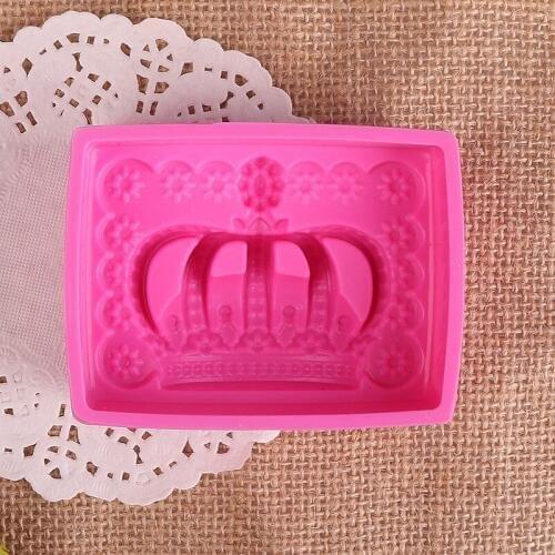 1PC Silicone Crown Silicone Cake Mold 3D Birthday Cake Decorating Tools Bread Fondant Mold Baking Pastry Tool OK 0284