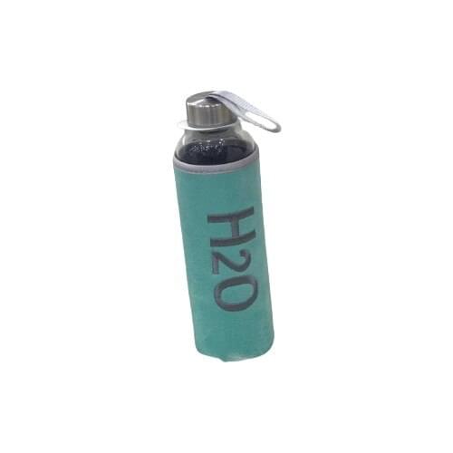 Tohana 600 ml Plush Girlin H2O Glass Flasks Mint Green Burdaneve
