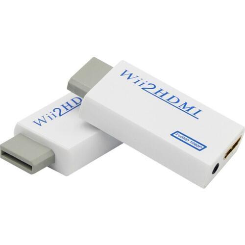 Wii to HDMI Upscale HD 1080P Adapter Cable 3.5mm Audio Wii2HDMI Converter Wii 2 HDMI Switcher for HDTV