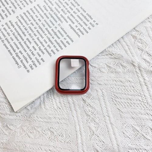 Plastic Tempering Glass Protector For Apple Watch 40/44mm 38/42mm Full screen cover for iwatch series 6se 5 4 3 2 1 case