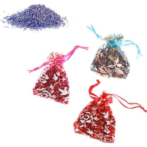 1pc 5G/Bag Natural Lavender Bud Dry Flower Sachet Bag Car Room Aromatic Air Refresh Desiccant Home Fragrance Sachets Moth Mildew