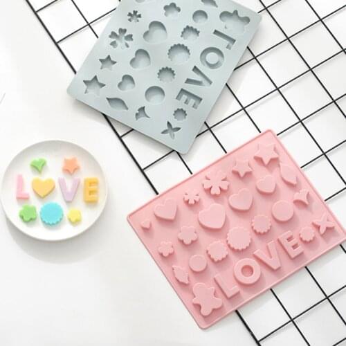1PC Multiple combinations Love Flowers Star Dipping mold creative DIY Dipping silicone mold Pudding jelly ice trayB044