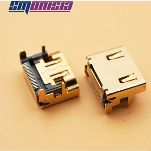 Smonisia 10PCS HDMI-compatible HD Interface Female Connector HD Transmission Socket 19PIN SMT FOR notebook tablet PC