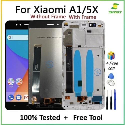 100% Tested 5.5'' Mi A1 Full LCD Display With Touch Screen Digitizer Frame Assembly Black White For Xiaomi 5X Mi5X Mi A1
