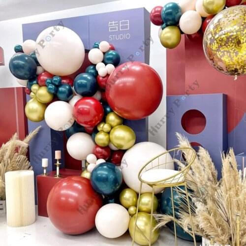 150Pcs Double Layer Green Balloon Chrome Gold Balloons Garland Arch Kit For Birthday Wedding Baby Shower Party Decoration Home