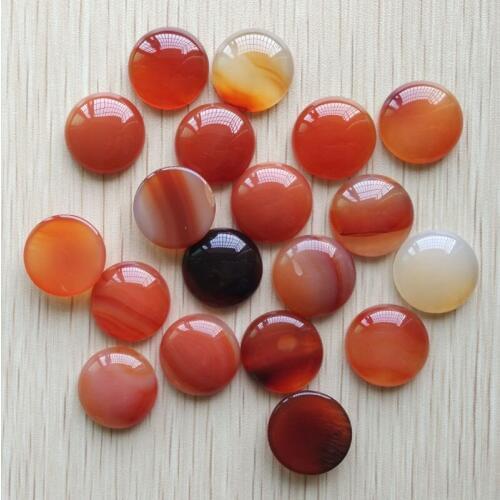 2017 hot selling good quality natural red onyx round cabochon 20mm*20mm stone beads 20pcs/lot Wholesale free shipping