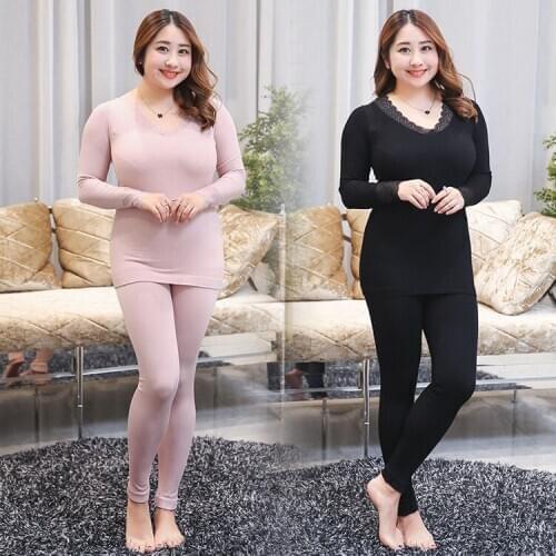 2018 winter big yards lady clothes thin seamless body thermal underwear woman 3 seconds namely hot garment suit