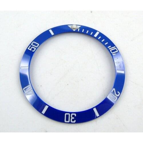 38mm blue ceramics bezel white marks fit for 40mm SUB GMT mens watch-Q13