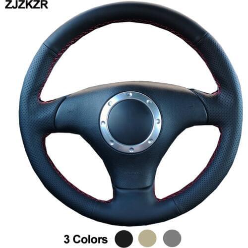 Car Auto Steering-Wheel Cover For Audi A2 8Z A3 2000-2005 8L Sportback A4 B6 Avant A6 C5 A8 D2 TT 2001-2006 8N S3 S4 RS 4 RS 6