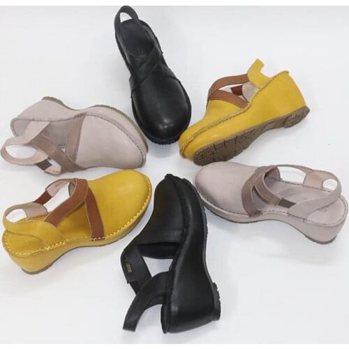 High heeled Baotou sandalsJapanese Mori women leather sandalsNew fashion womens shoesHigh quality sandalsROMAN SANDALS