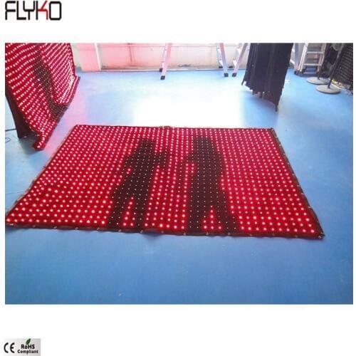 Digital led video curtain lights P7cm 2x3m concert backdrops stage fashion foldable
