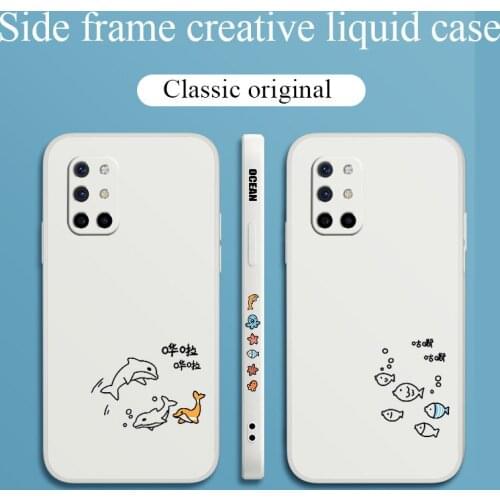 Clap Clap Marine Life Phone Case For Oneplus 8t 9 9pro 9r pro Liquid Silicone Cover