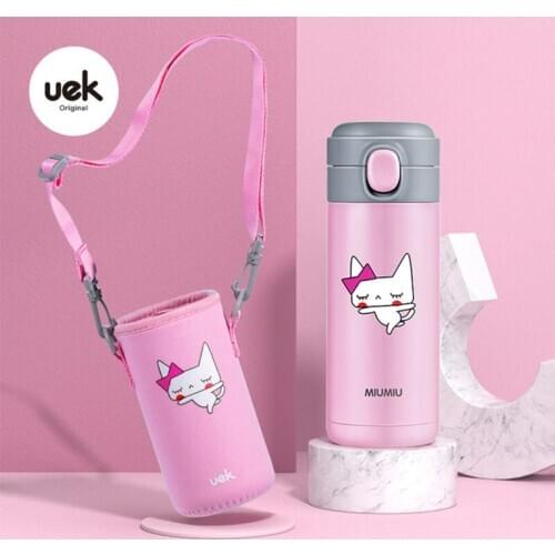 Kids Stainless Steel Water Bottle,Outdoor School Sport Cup Thermos Kids, Vacuum Thermal Tumbler,Animal-patterned thermos Flask