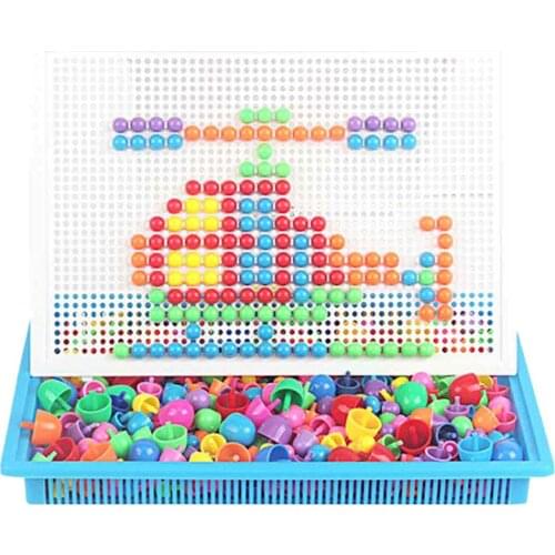 296-Piece Mushroom Nails Color Pegboard Early Learning Educational Preschool Toy