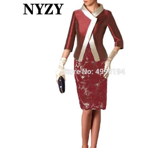 Elegant Bolero Jacket 2 Piece Mother of the Bride Dresses NYZY M214 Wedding Guest Dress Party Outfits Church Suits