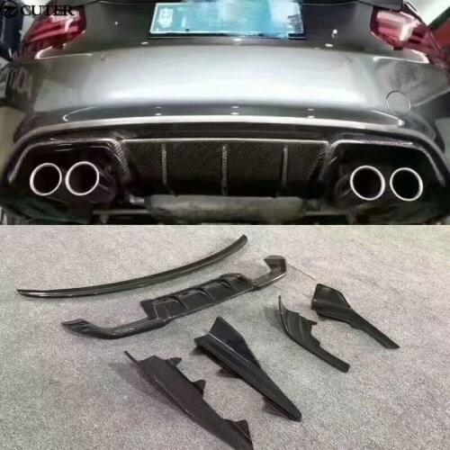 F87 M2 Car body kit Carbon Fiber rear diffuser side skirts Rear Spoiler For BMW F87 M2 M-Performance 2016