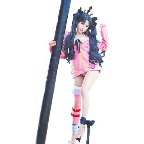 Fate/hollow Ataraxia Tohsaka Rin Uniforms Cosplay Costume swimsuit and coat and accessory
