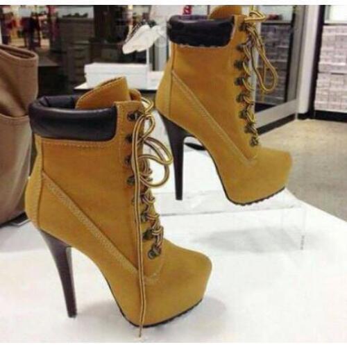 FGHGF NEW Womens shoes, high heel camel boots, large size boots, free hour boots