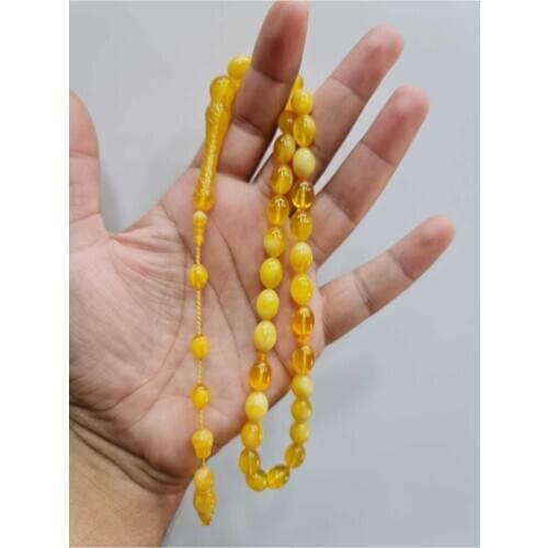 Islamic Tasbih Muslim Rosary Beads 33 Prayer Rosary For Men Bracelet For Men Accessory amber oltu amber stone Handmade Turkey