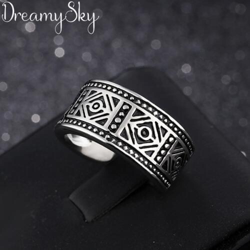 Korean Fashion Silver Color Geometric Adjustable Size Rings For Women Ladies Luxury Jewelry Trendy Antique Ring Anillos