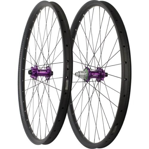 Carbon mtb disc wheels 27.5er tubeless mtb wheelset 27.4x23mm Asymmetry carbon wheels hope 4 boost 110x15 148x12 CN424